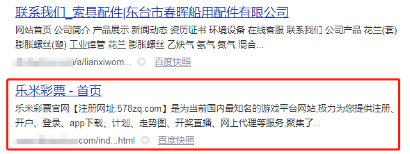 使用搜索引擎site指令查出的网站黑链接