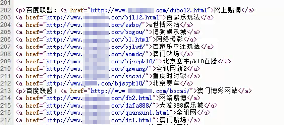 博彩、色情、赌博等异常网站链接